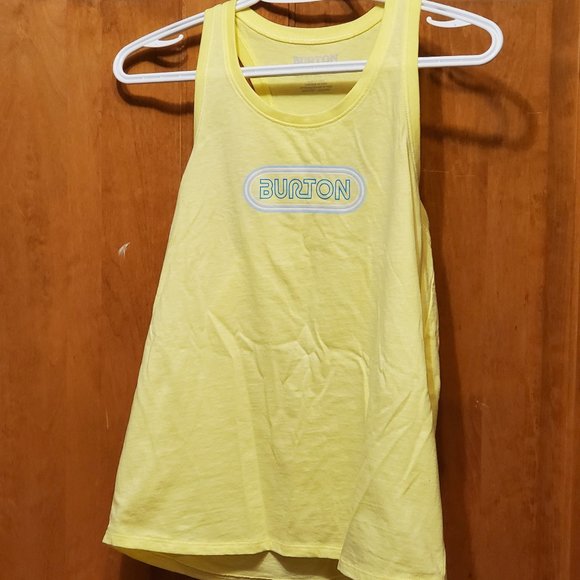 Burton retro yellow relaxed fit racer back tank top size XS - Picture 3 of 5